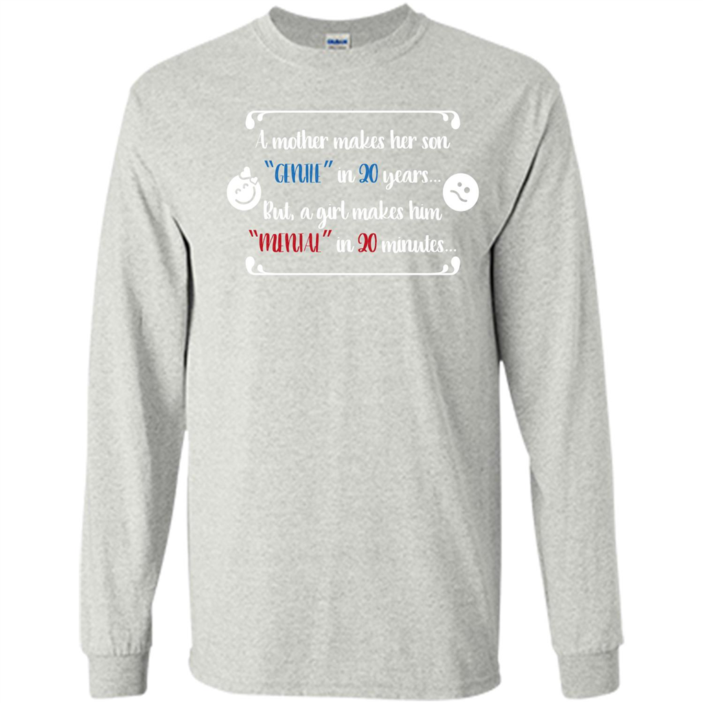 Funny T-shirt A Girl Makes Him Mental In 20 Minuutes Ash