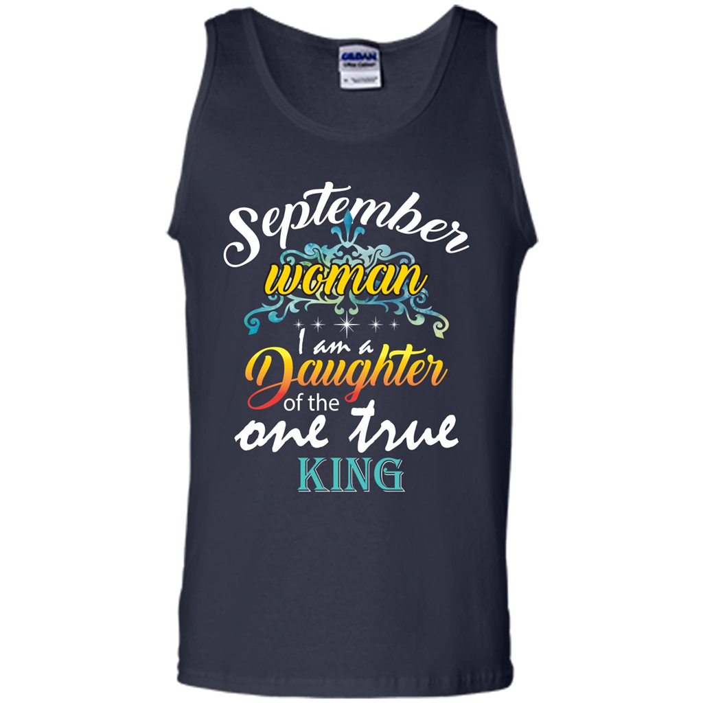 September Woman I Am A Daughter Of The One True King T-shirt Navy