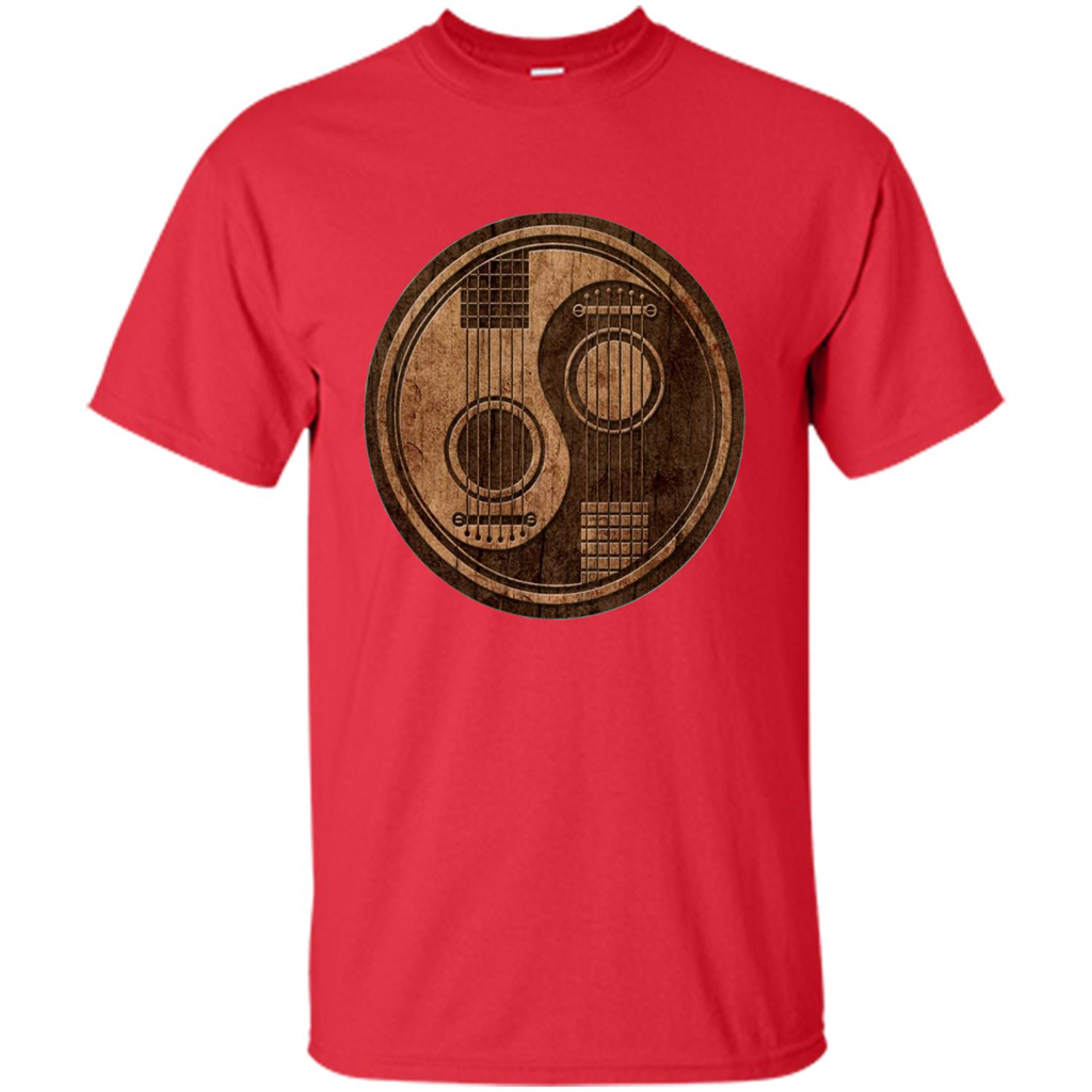 Best gift for Guitar T-shirt Guitar Ying-Yang Gift Red