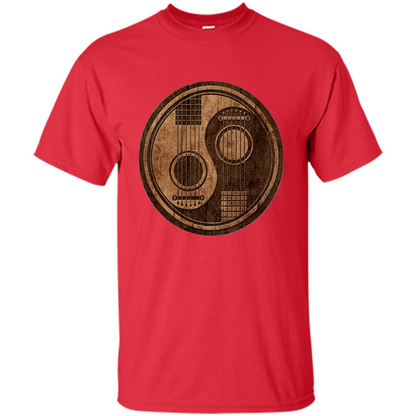 Best gift for Guitar T-shirt Guitar Ying-Yang Gift Red