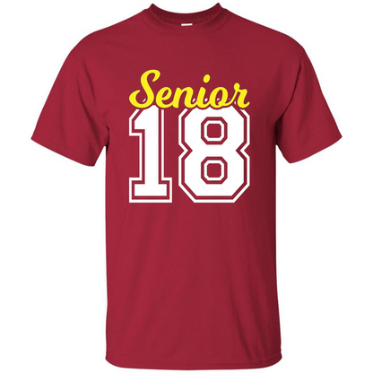 Senior Class of 2018 Jersey Style T-shirt Cardinal