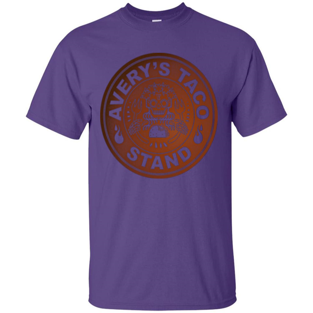 Avery's Taco Stand Bronze T-shirt Purple
