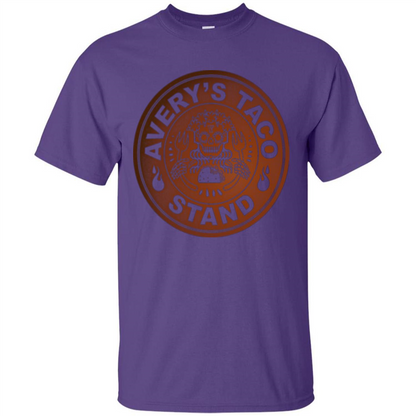 Avery's Taco Stand Bronze T-shirt Purple