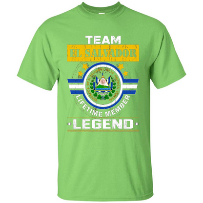 Team El Salvador Lifetime Member Legend T-shirt Lime