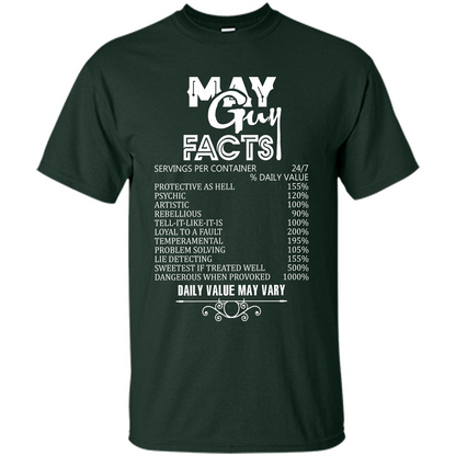 May Guy Facts T-shirt Forest Green
