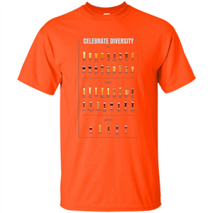 Celebrate Diversity Beer Glasses T-shirt