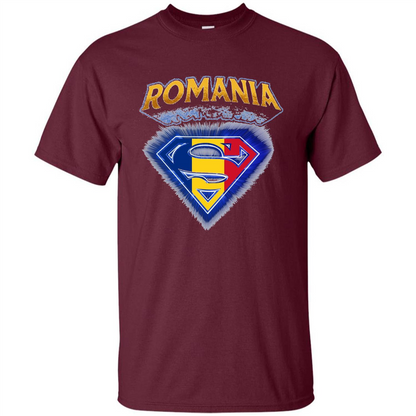 Power From Romania T-shirt Maroon