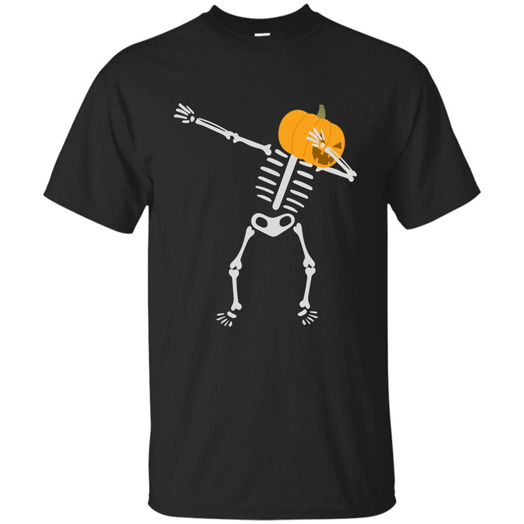 Dabbing Skeleton T-shirt Pumpkin Heat Dabbing Skeleton Black
