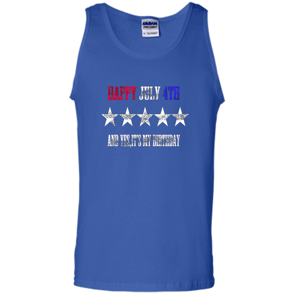 Independen Day T-shirt Happy July 4th And It's My Birthday Royal
