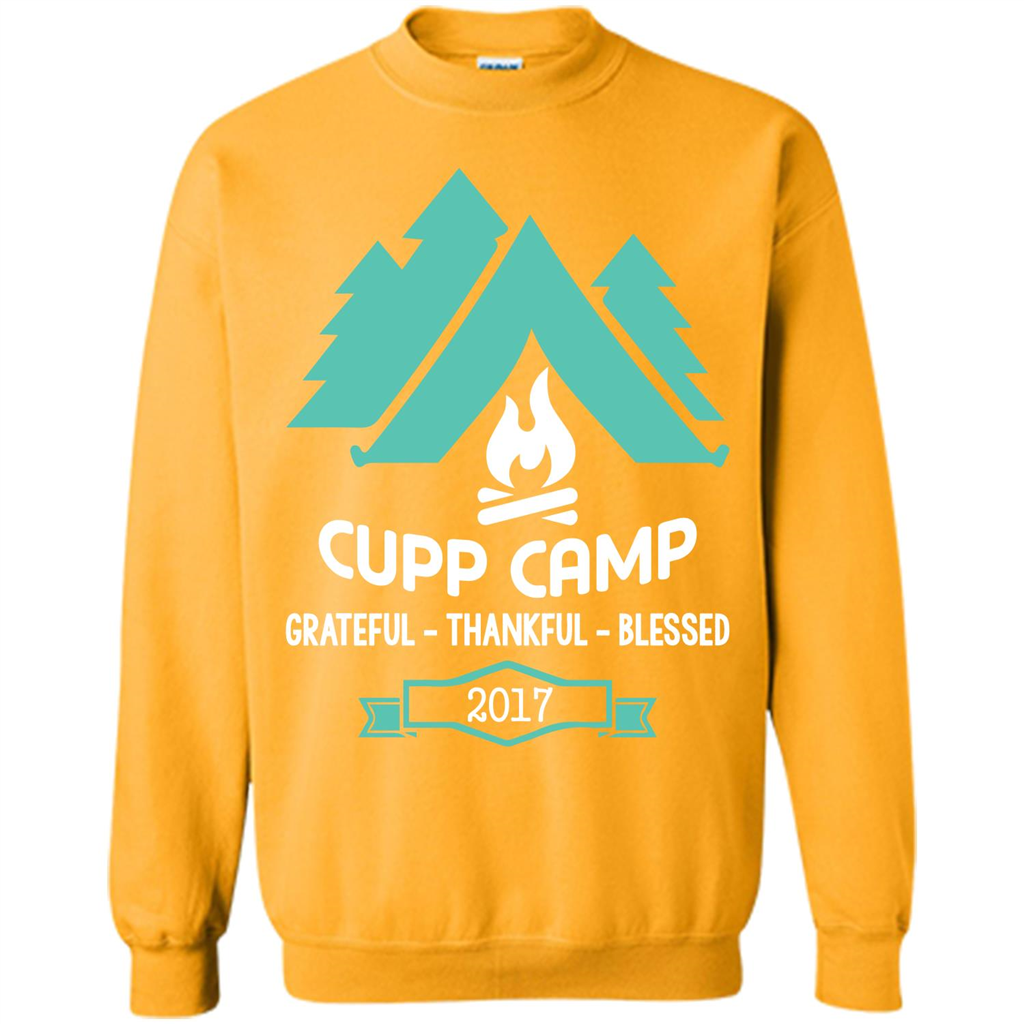 Camping T-shirt Cupp Camp Grateful - Thankful - Blessed 2017 Gold