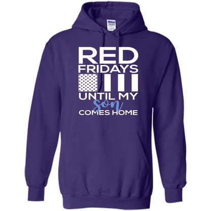 Red Fridays Until My Son Comes Come Military Support T-shirt Purple