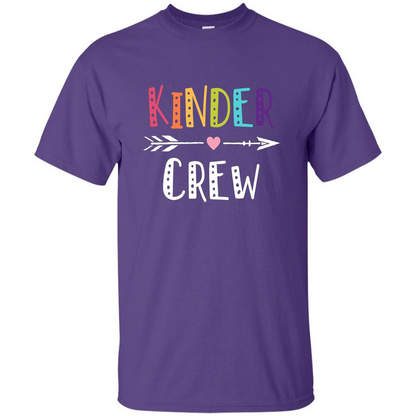 Kinder Crew Kindergarten Teacher T-Shirt School Day T-shirt Purple