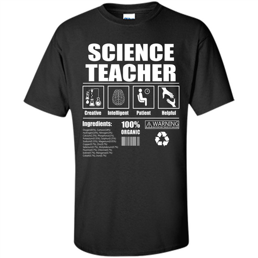 Science Teacher T-shirt Science Teacher Facts T-shirt Black