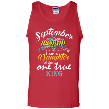 September Woman I Am A Daughter Of The One True King T-shirt Red