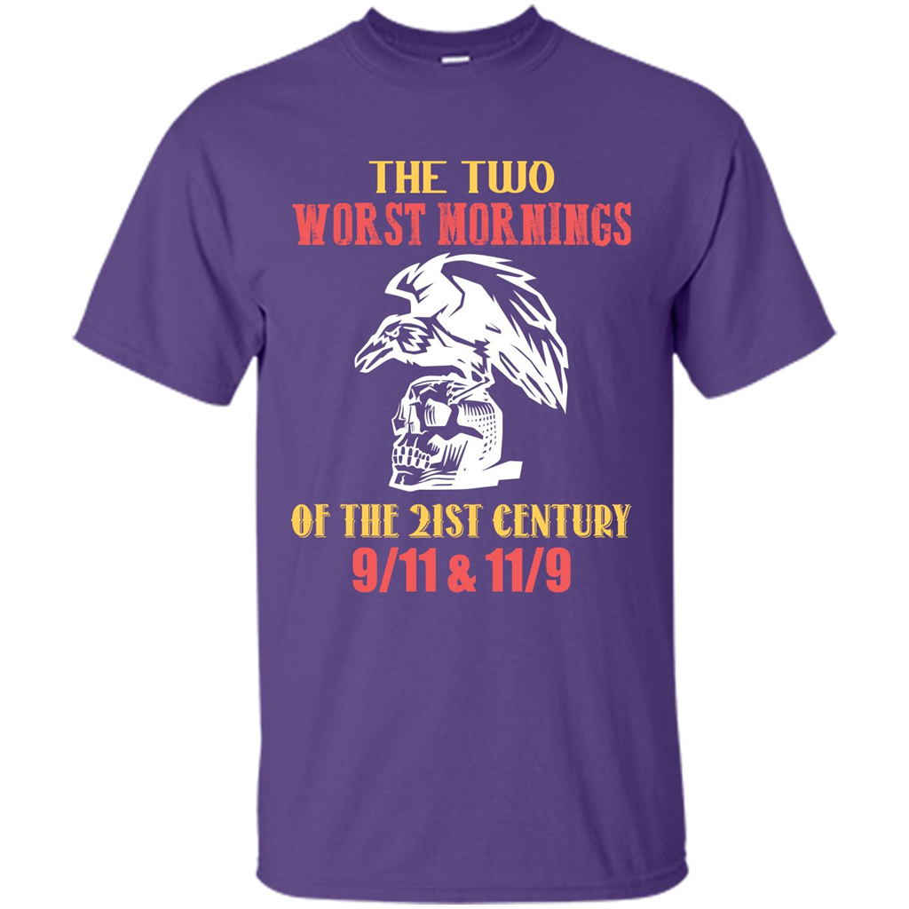 The Two Worst Mornings Of The 21st Century 9-11 and 11-9 T-shirt Purple