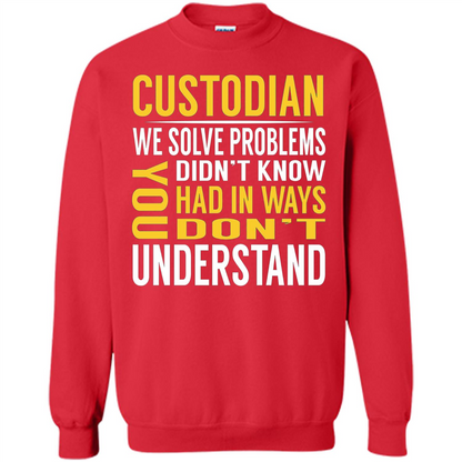 Custodian Solve Problems T-shirt Red