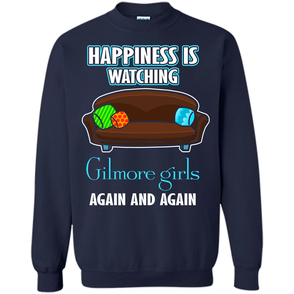 Movie T-shirt Happiness Is Watching Again And Again Navy