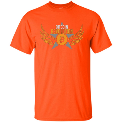 Bitcoin T-shirt Cool Cryptocurrency Revolution BTC Logo T-shirt Orange