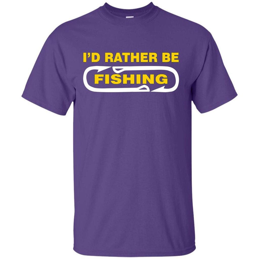 I'd Rather Be Love Fishing T-shirt Purple