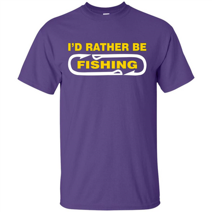 I'd Rather Be Love Fishing T-shirt Purple