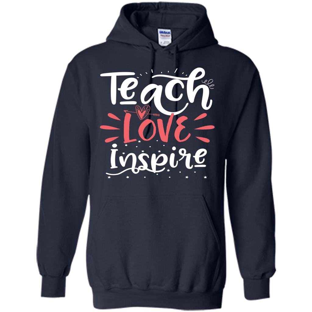 Teach Love Inspire Teacher Teaching T-shirt For Teacher Navy
