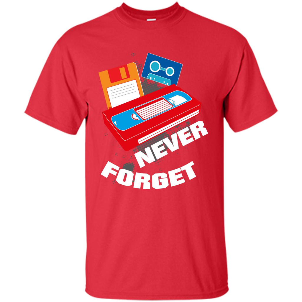 Floppy Disk Vhs 90s 80s T-shirt Never Forget Red