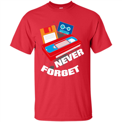 Floppy Disk Vhs 90s 80s T-shirt Never Forget Red