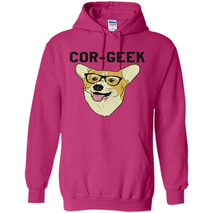 Cor-Geek Funny Corgi Nerd T-shirt Heliconia
