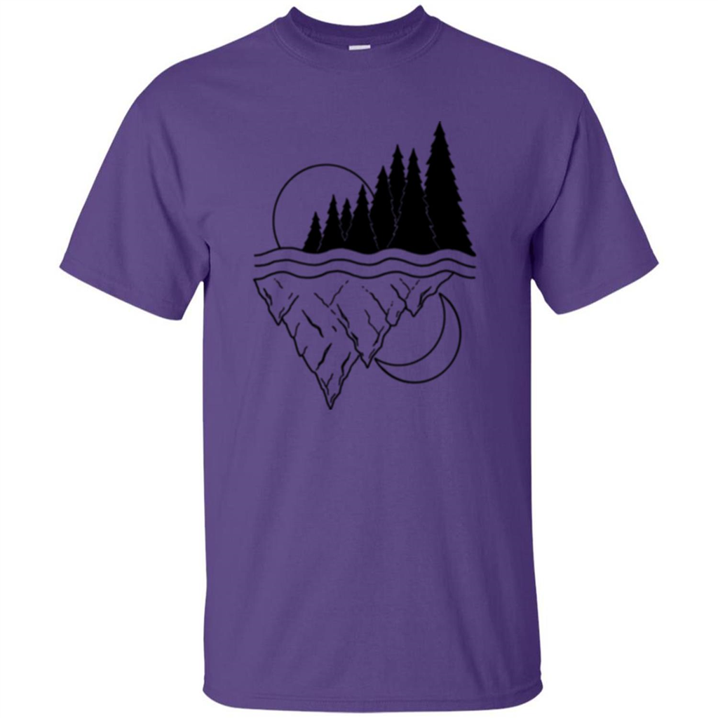 Nature Merged Moon And Sun T-shirt Purple