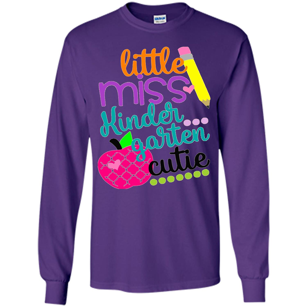 School Kids Daughter Little Miss Kindergarten Cutie T-shirt Purple