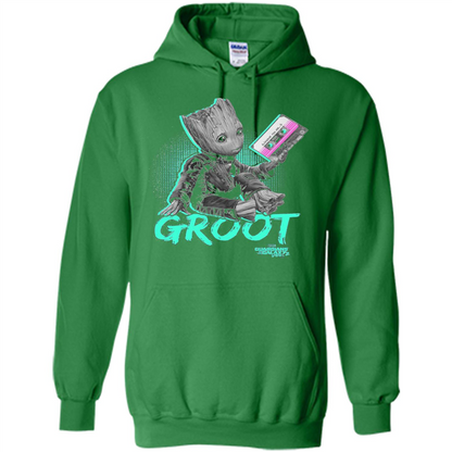 Marvel Groot Guardians of Galaxy 2 Mix Tape Graphic T-Shirt Irish Green