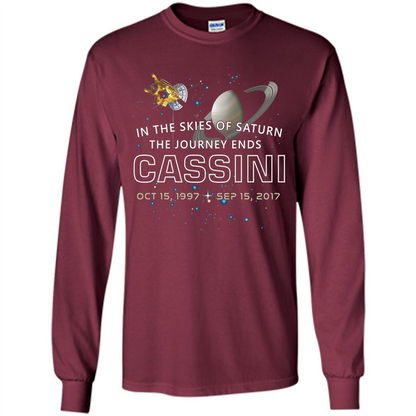 Cassini Spacecraft: End Of Mission At Saturn T-shirt Maroon