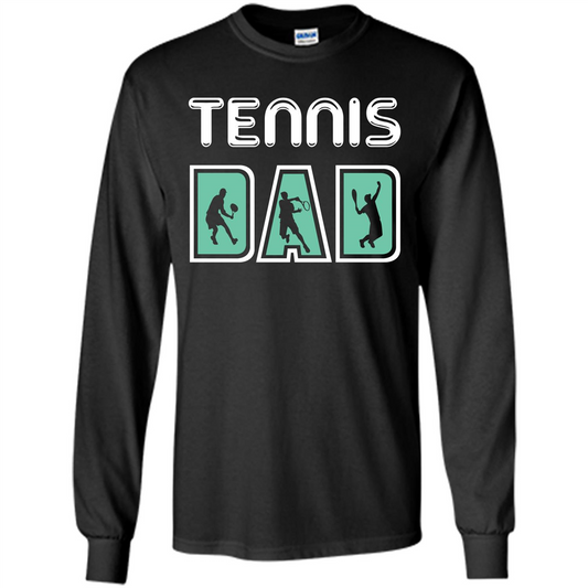 Tennis Lover T-shirt Tennis Dad Black