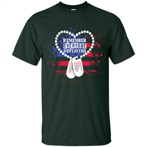 Military T-shirt RED Remember Everyone Deployed