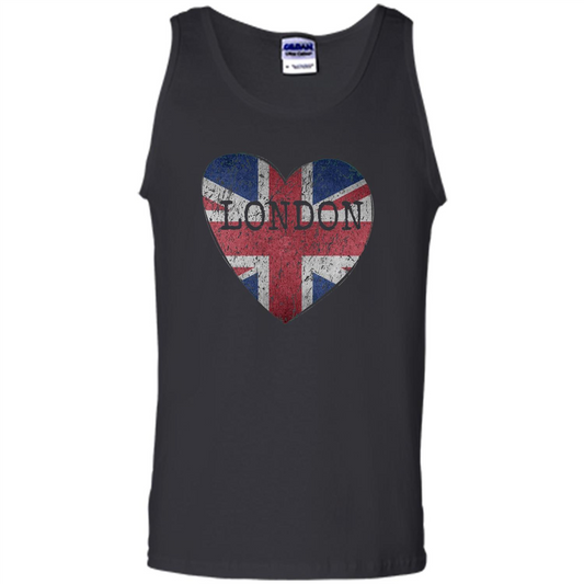London Flag UK Heart T-shirt Black