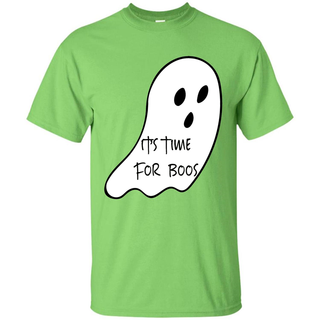 It's Time For Boos Funny Halloween T-shirt Lime