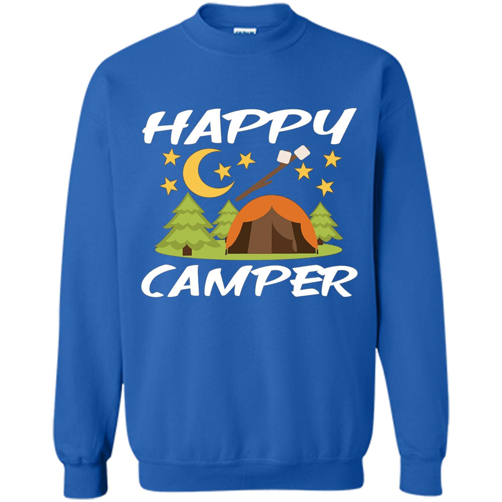 Happy Camper T-shirtt - Outdoor Night Sky Royal