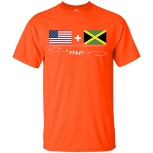 American + Jamaican = Me USA and Jamaica Flags T-shirt