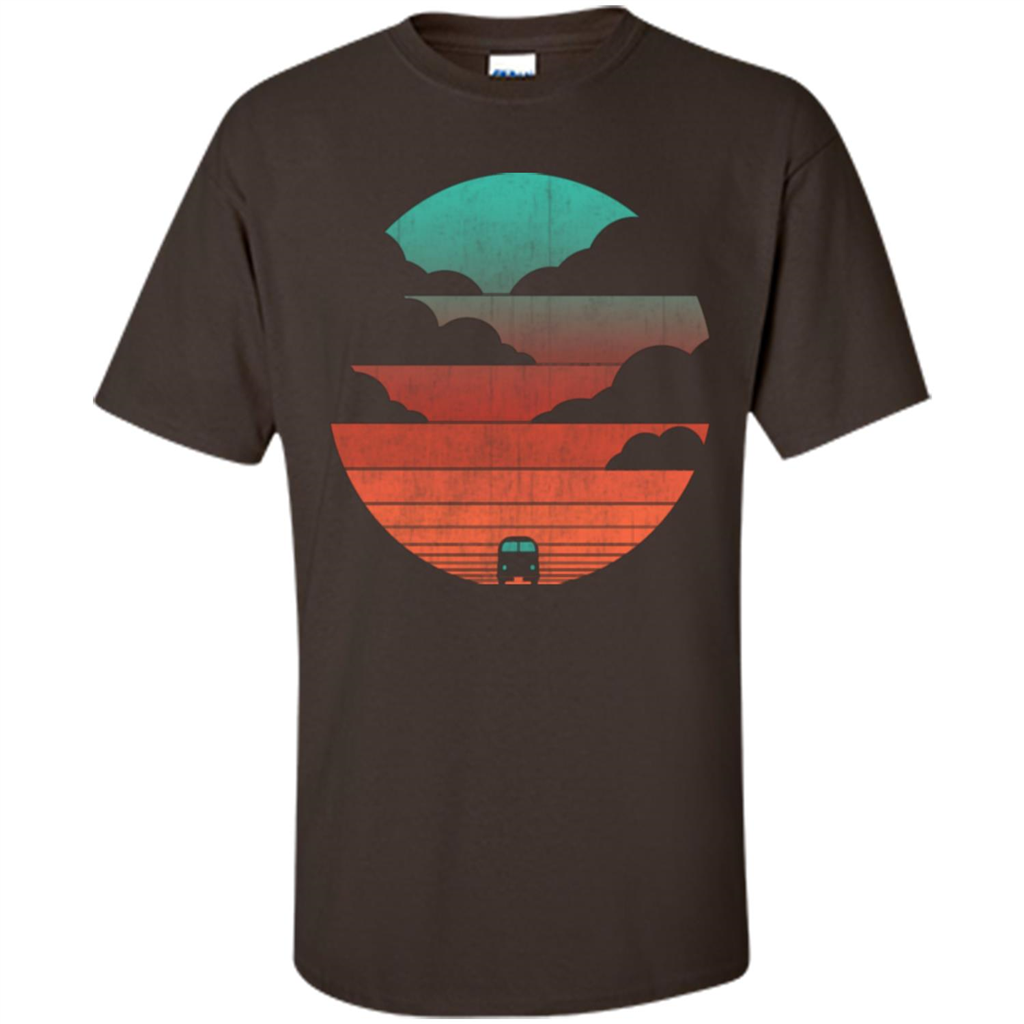 Driving Into The Sunset T-shirt Dark Chocolate