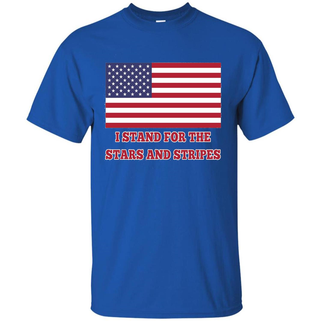 I Stand For The Star And Stripes American Flag T-shirt Royal