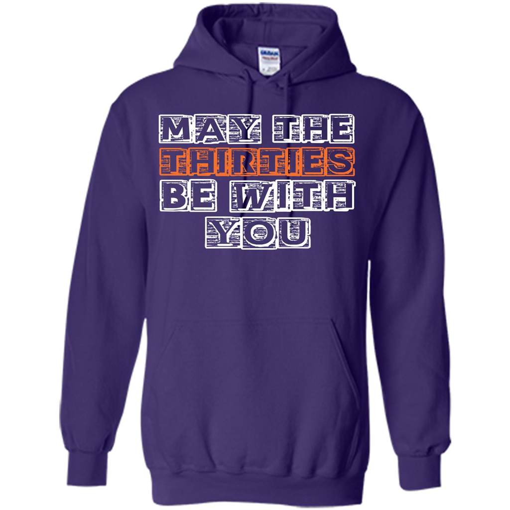 Birthday Gift T-shirt May The Thirties Be With You T-shirt Purple