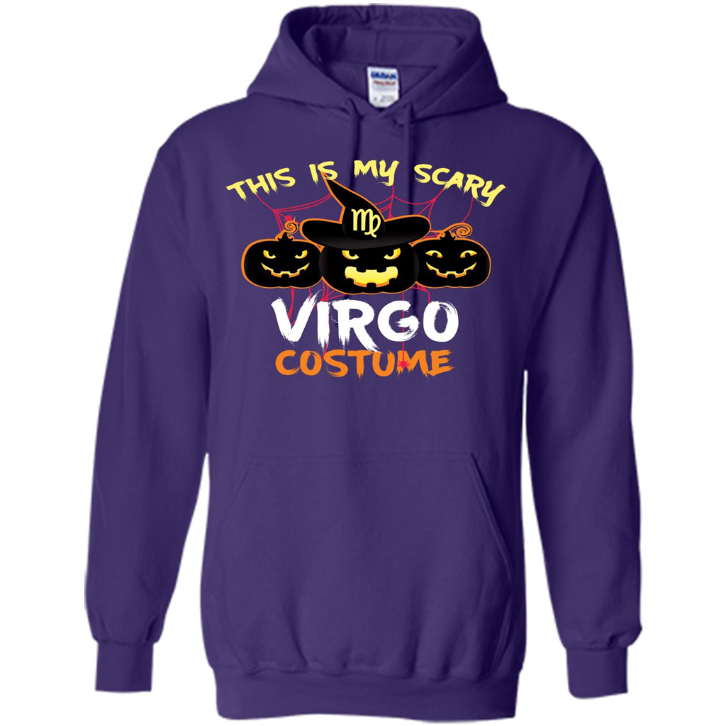 Halloween T-shirt This Is My Scary Virgo Costume T-shirt Purple