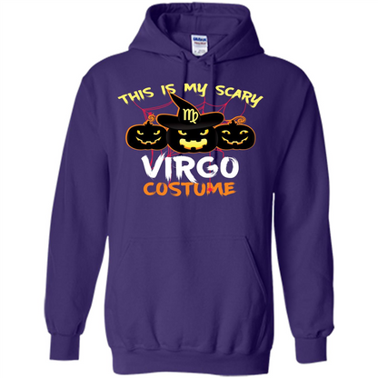 Halloween T-shirt This Is My Scary Virgo Costume T-shirt Purple