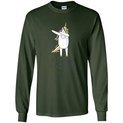 Awesome Since 2010 T-shirt Born In 2010 Forest Green