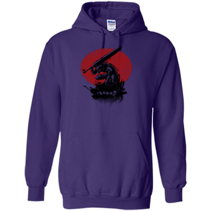 Red Sun Swordsman T-shirt Purple