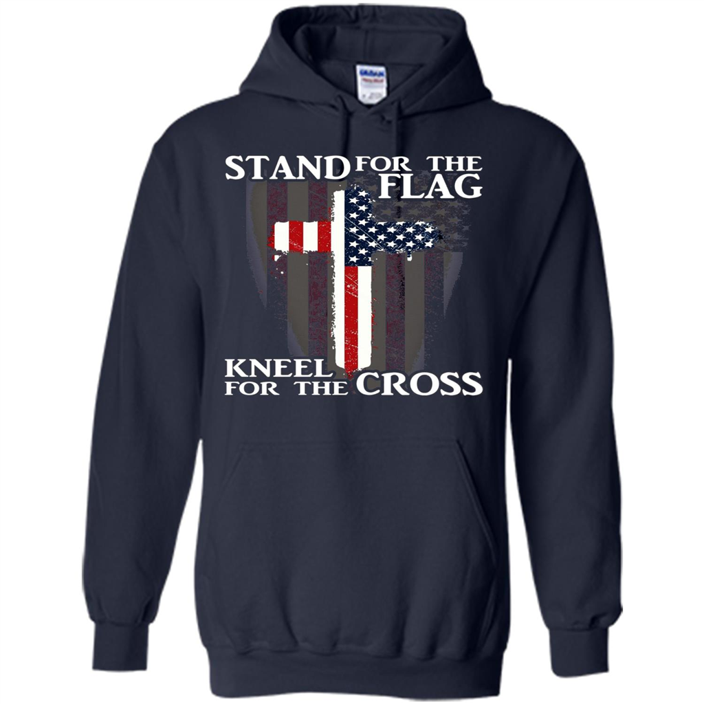 Stand For The Flag Kneel For The Cross T-Shirt Navy