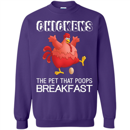 Chickens The Pet That Poops Breakfast T-shirt Orange