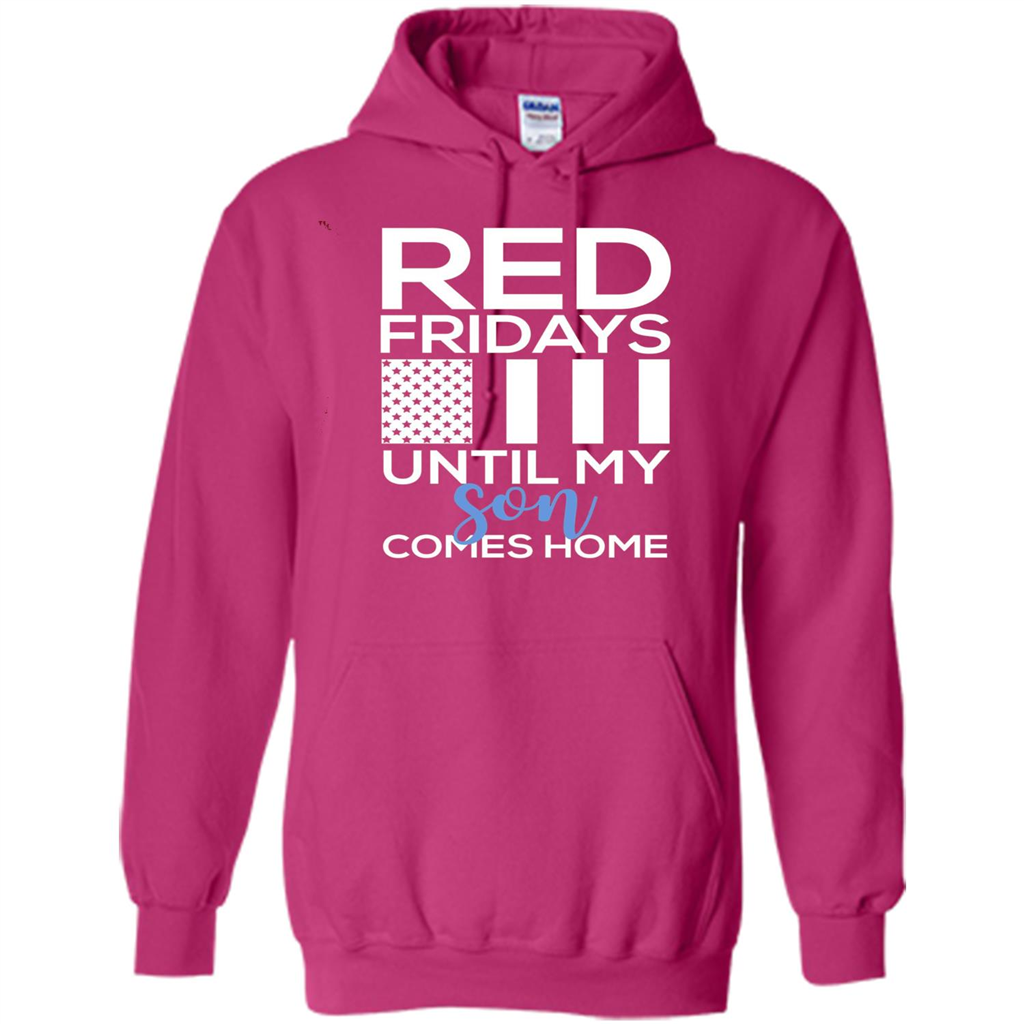 Red Fridays Until My Son Comes Come Military Support T-shirt Heliconia