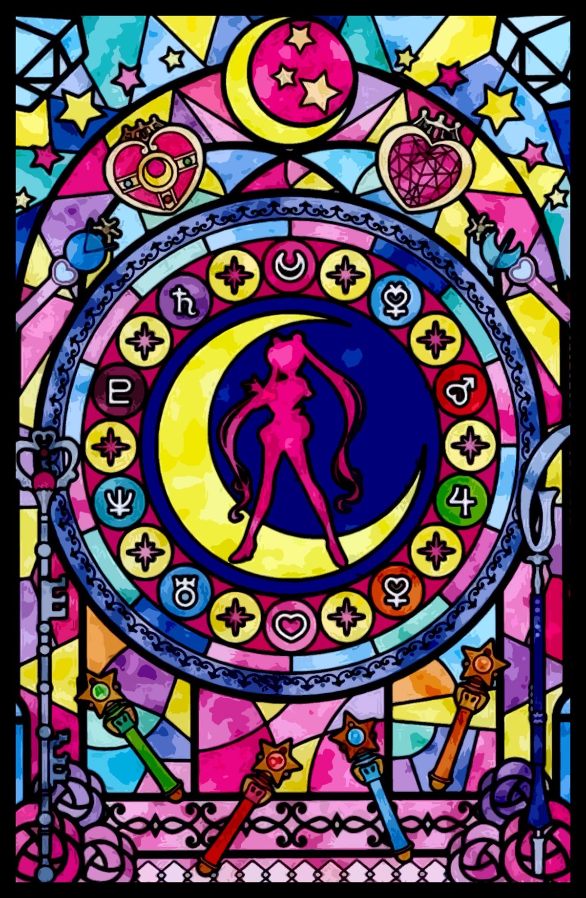 Sailor Moon Square Rug