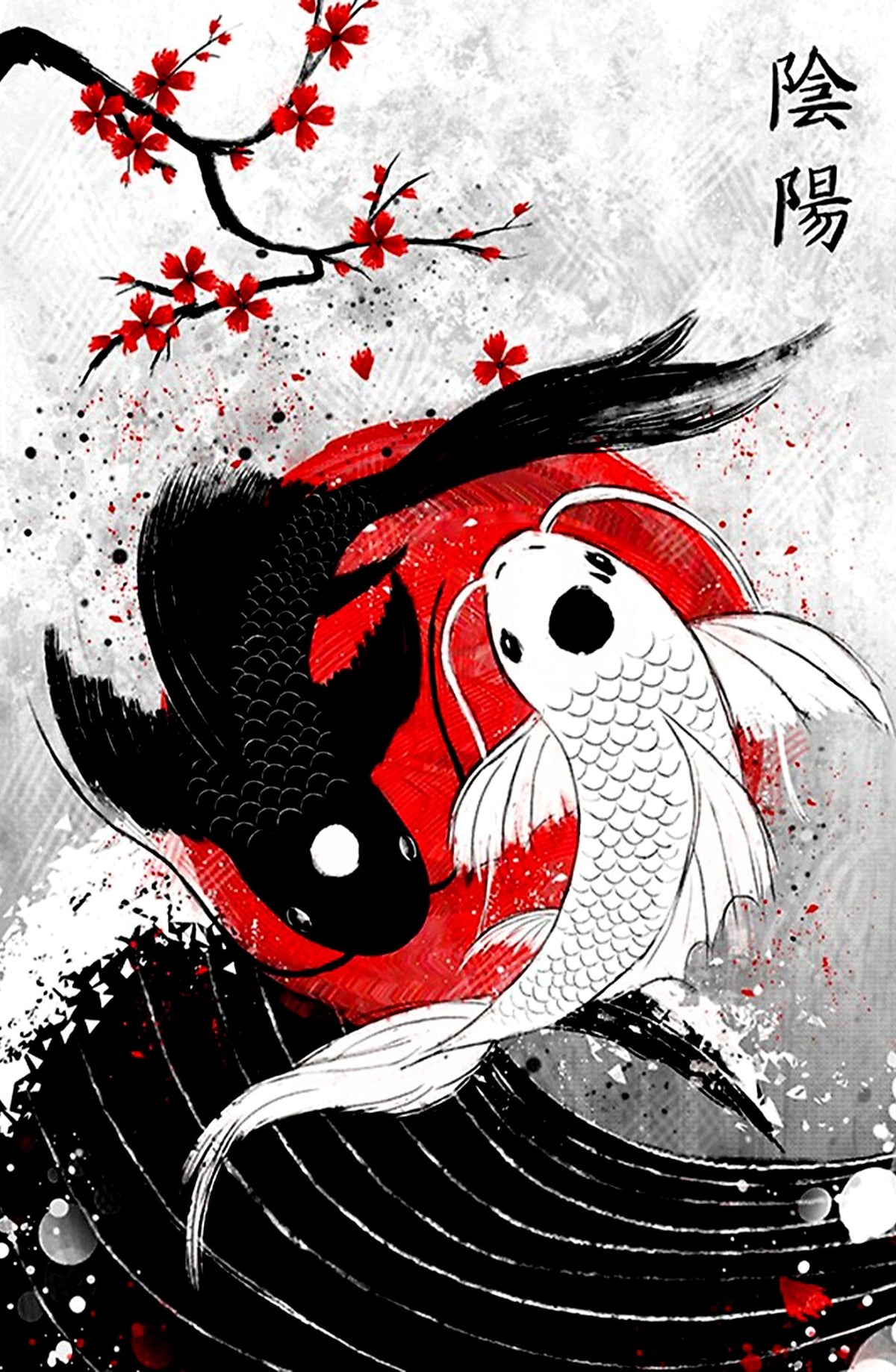 Koi Fish, Koi Pond Square Rug